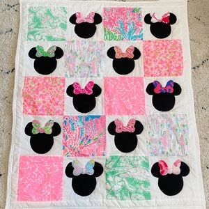 Custom made Lilly Pulitzer/Minnie wall hanging